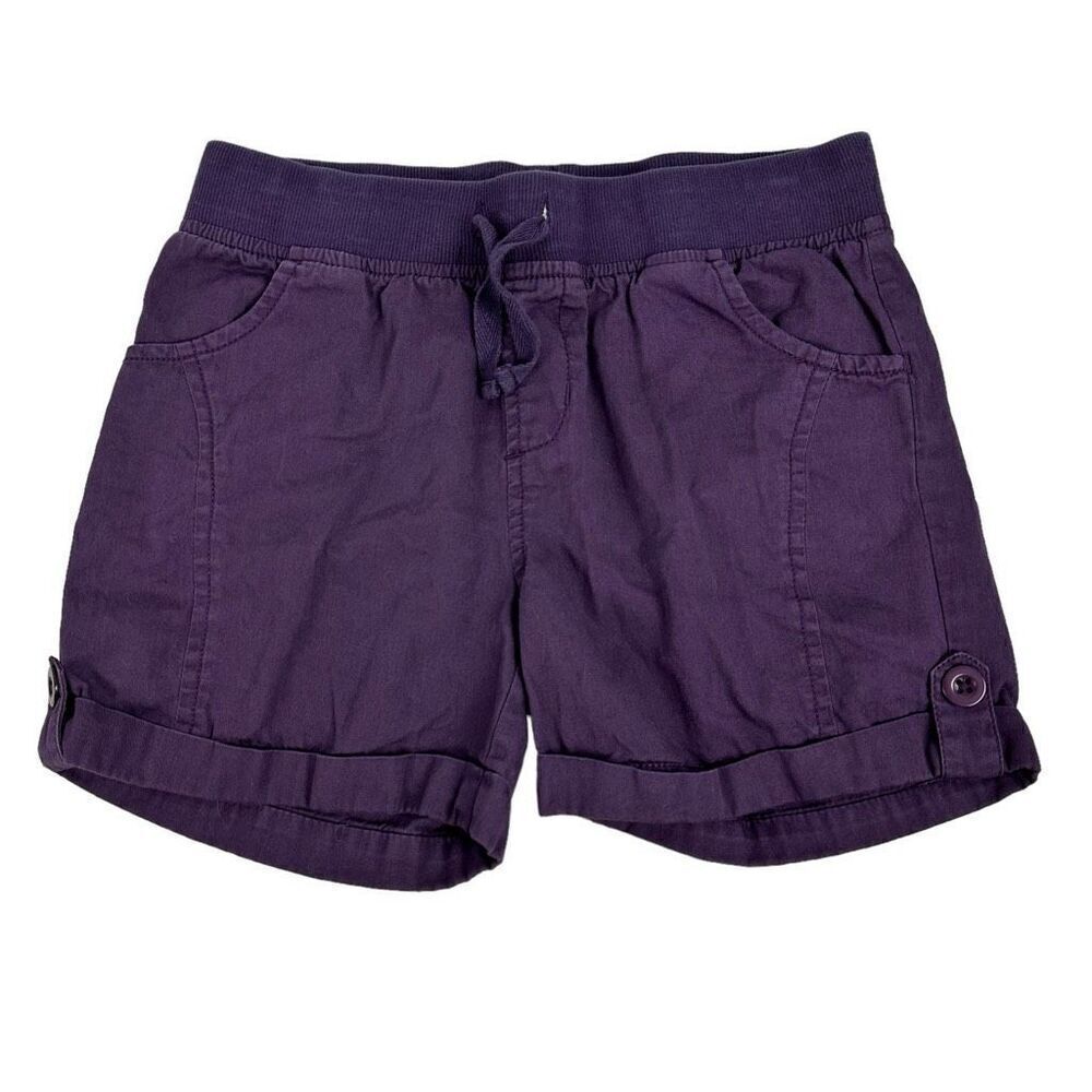 Garnet Hill Girls Purple Pull On Shorts size 10